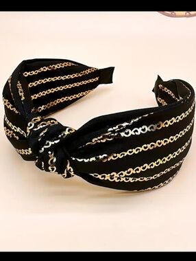 Golden Foil Chain Decorated Headband